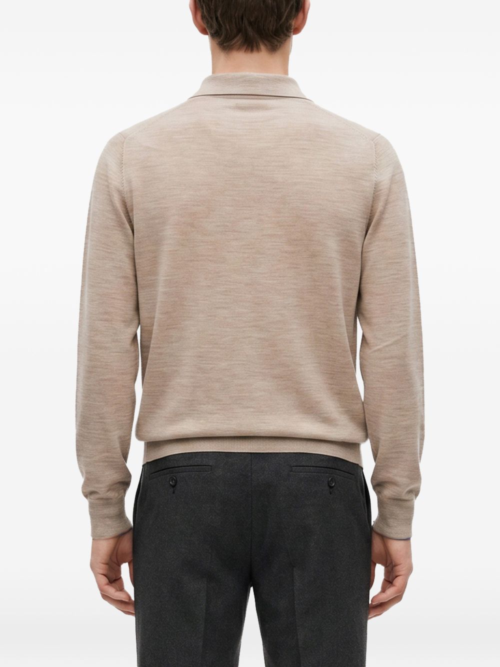 Polo in cotone grigio chiaro 