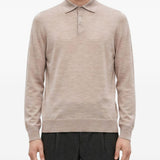 Polo in cotone grigio chiaro 