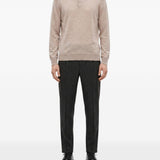 Polo in cotone grigio chiaro 