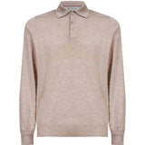 Polo in cotone grigio chiaro 