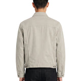 Giacca-camicia denim con tasche in grigio 