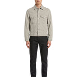 Giacca-camicia denim con tasche in grigio 