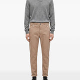 Jeans slim in denim in beige 