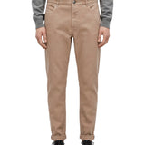 Jeans slim in denim in beige 