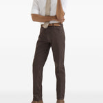 Jeans a gamba dritta in marrone Brunello cucinelli - uomo 