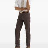 Jeans a gamba dritta in marrone Brunello cucinelli - uomo 