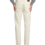 Jeans cinque tasche in bianco opaco 