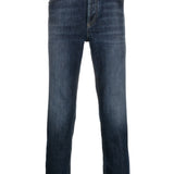 Jeans a gamba stretta in blu 