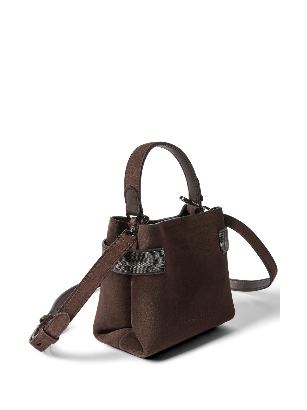 Borsa Essence small in camoscio in marrone 