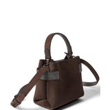 Borsa Essence small in camoscio in marrone 