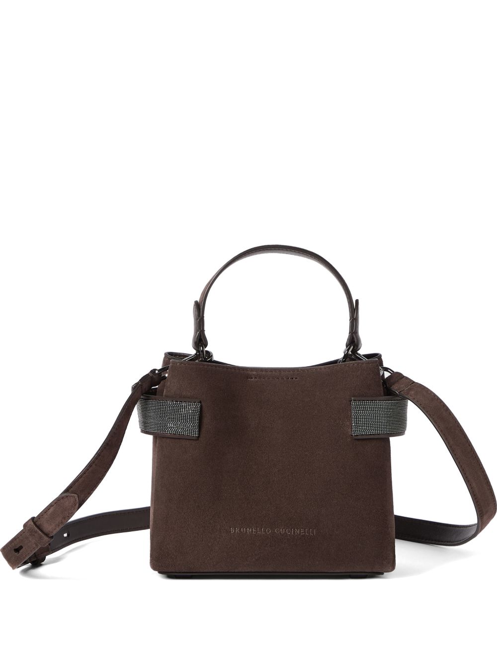 Borsa Essence small in camoscio in marrone 