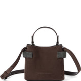 Borsa Essence small in camoscio in marrone 