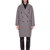 Cappotto doppiopetto in grigio 