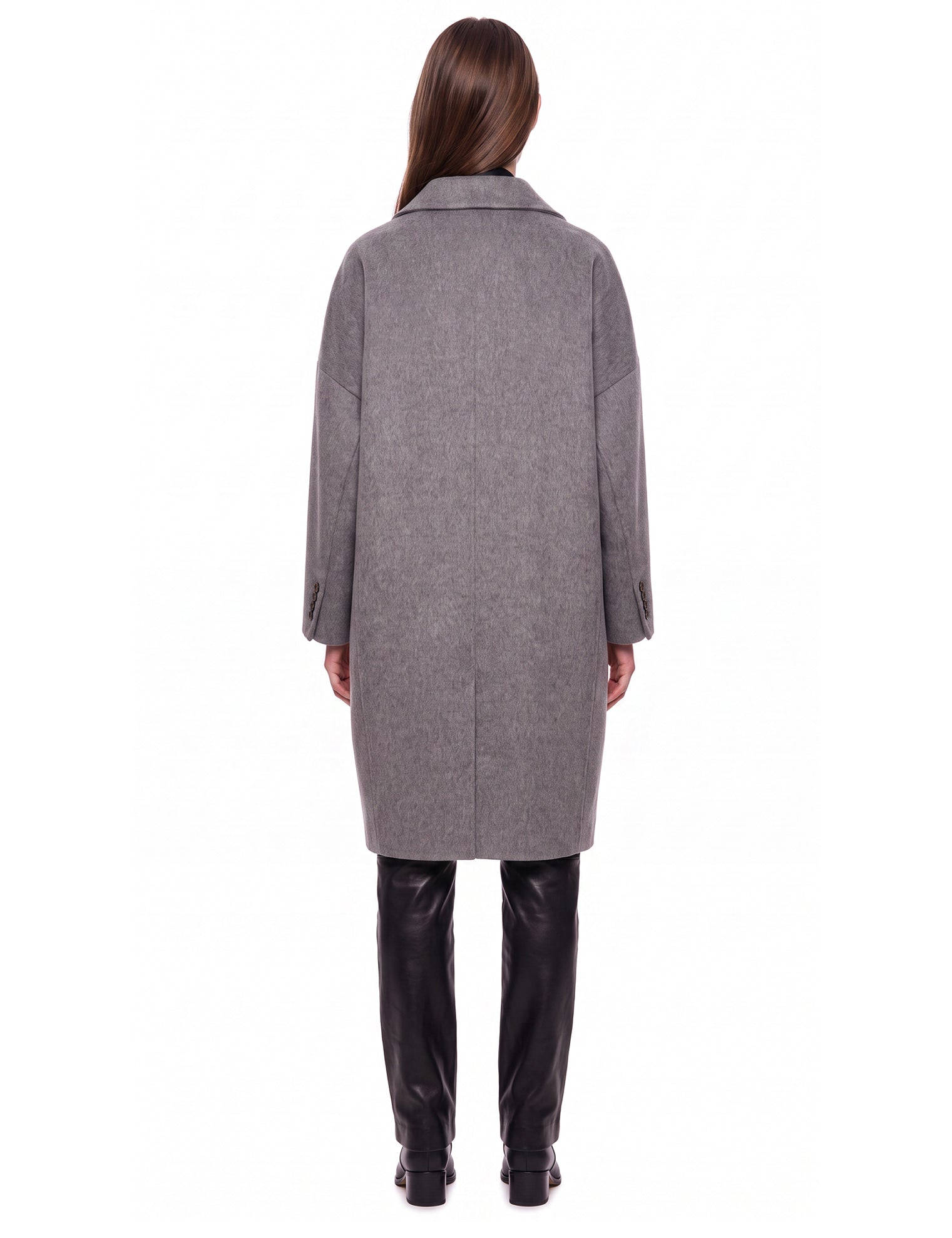 Cappotto doppiopetto in grigio 