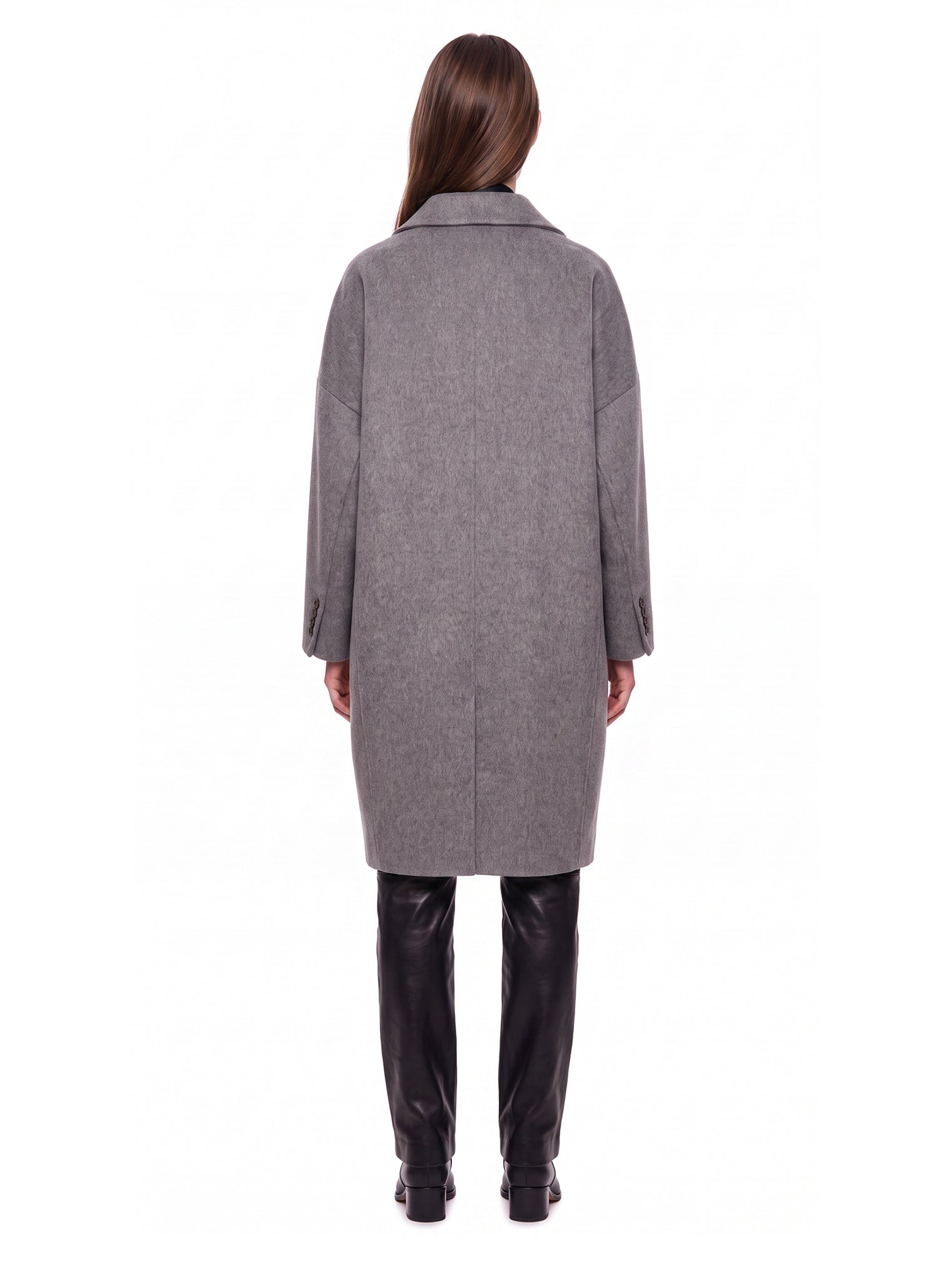 Cappotto doppiopetto in grigio 