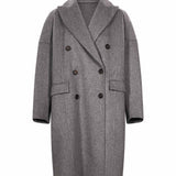 Cappotto doppiopetto in grigio 
