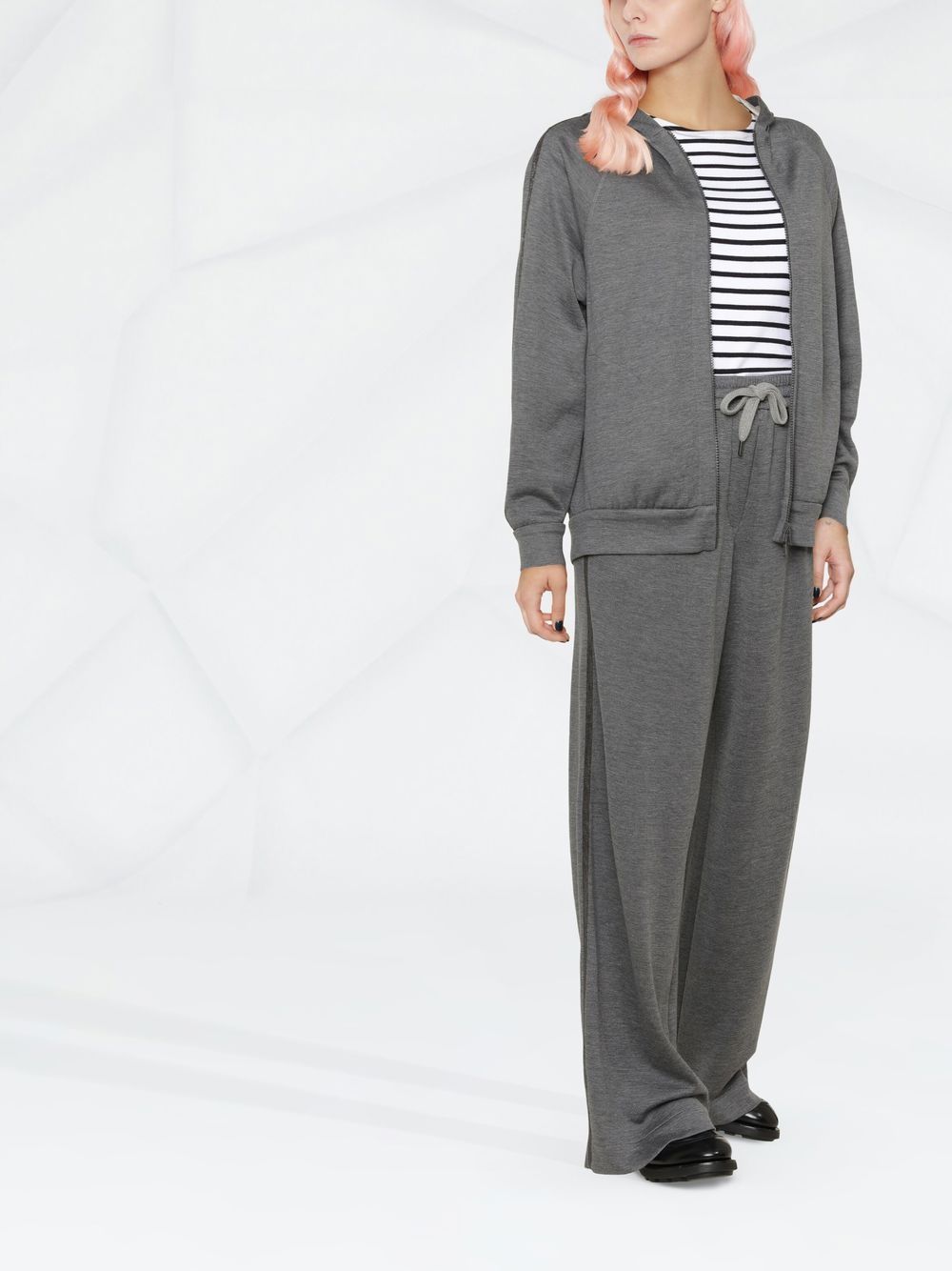 Pantaloni sportivi con coulisse in grigio 
