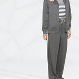 Pantaloni sportivi con coulisse in grigio 