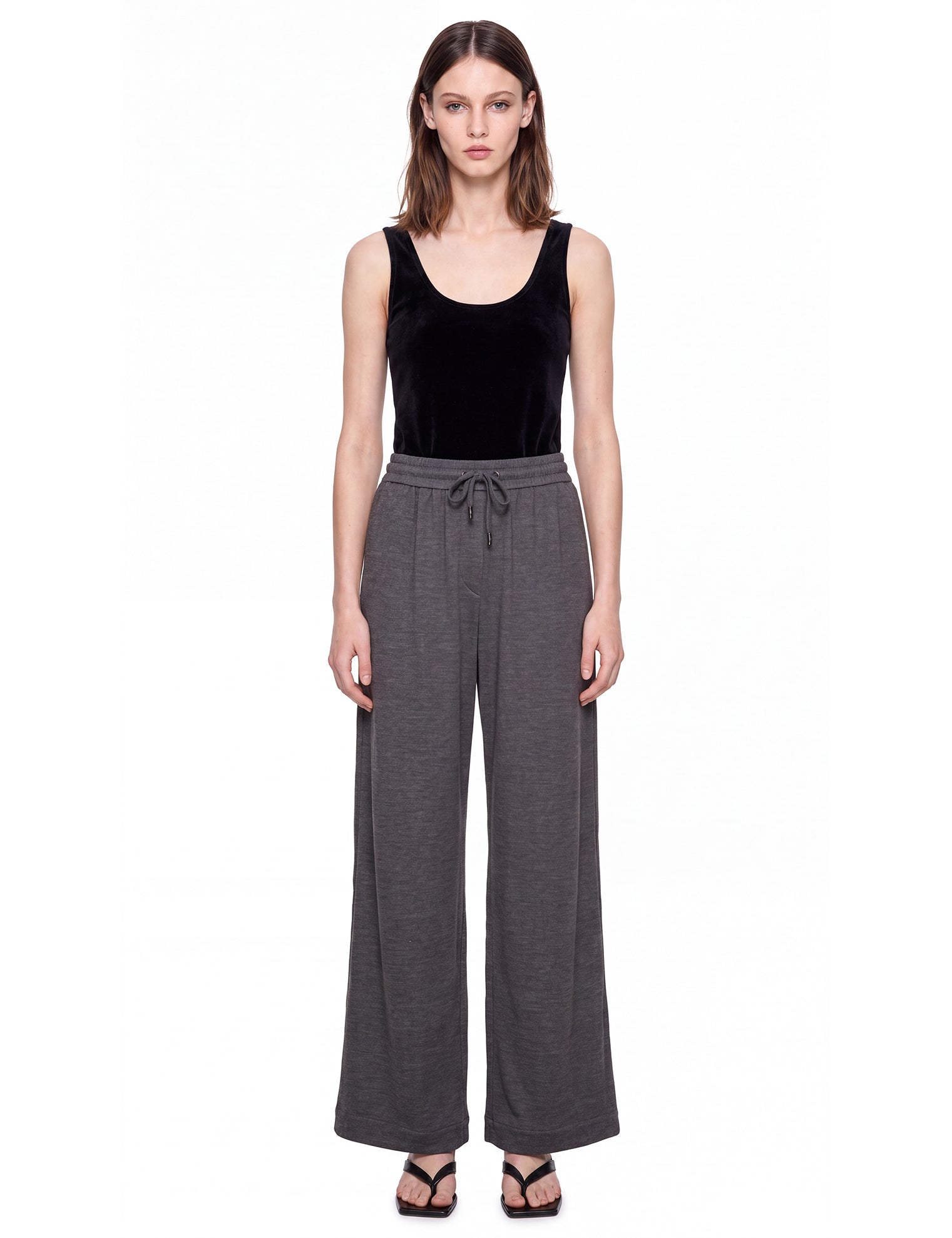 Pantaloni sportivi con coulisse in grigio 