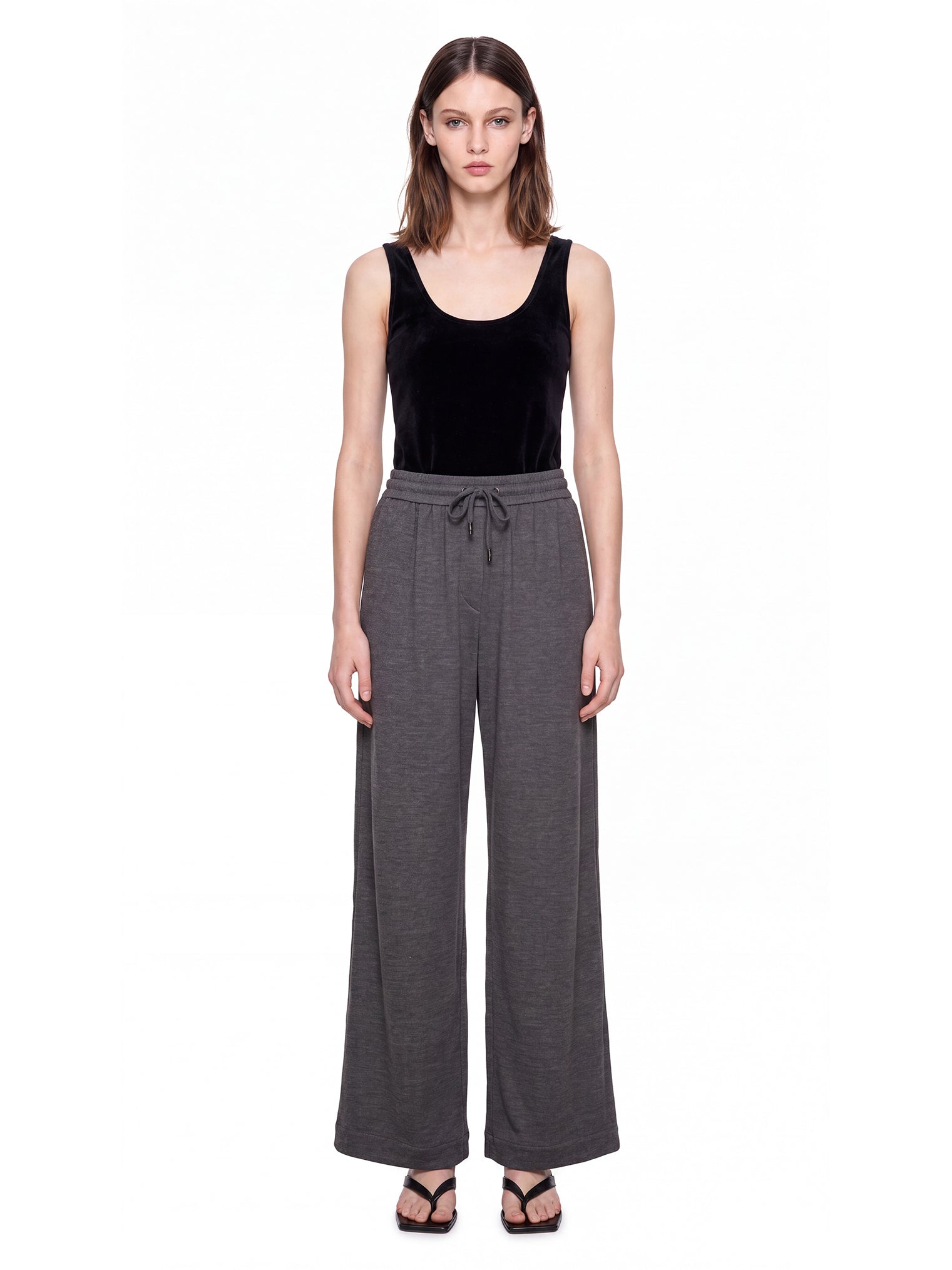 Pantaloni sportivi con coulisse in grigio 