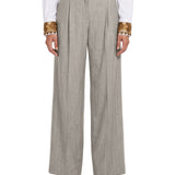 Pantaloni con pinces in grigio 