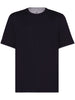 T-shirt con profili a contrasto in blu