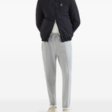 Giacca reversibile con logo in blu e grigio brunello cucinelli - uomo 