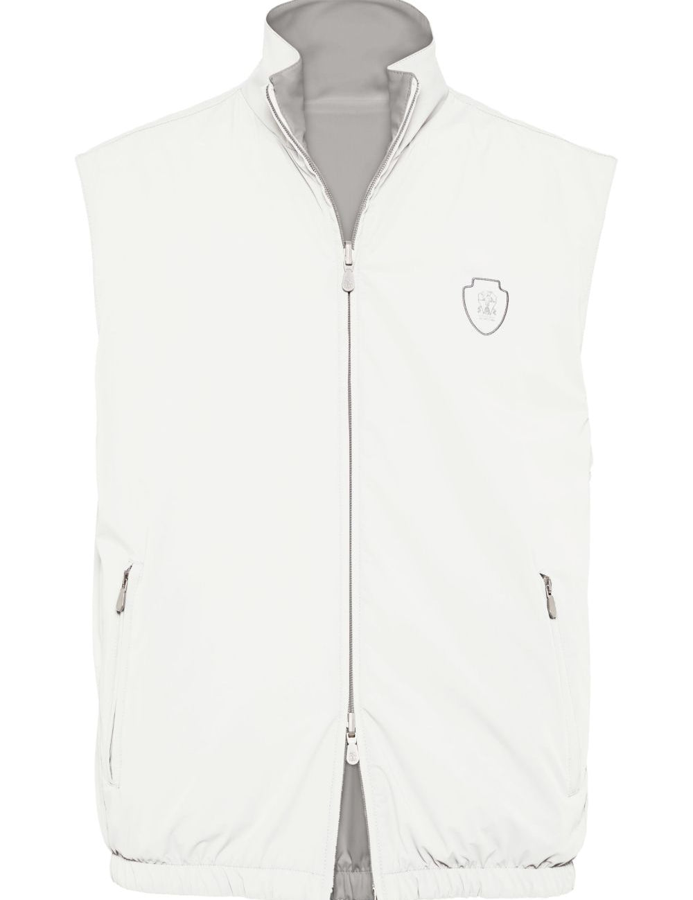 Gilet reversibile in biancoBrunello cucinelli - uomo 