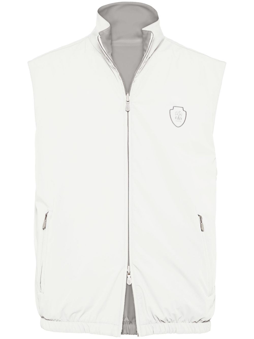 Gilet reversibile in biancoBrunello cucinelli - uomo 