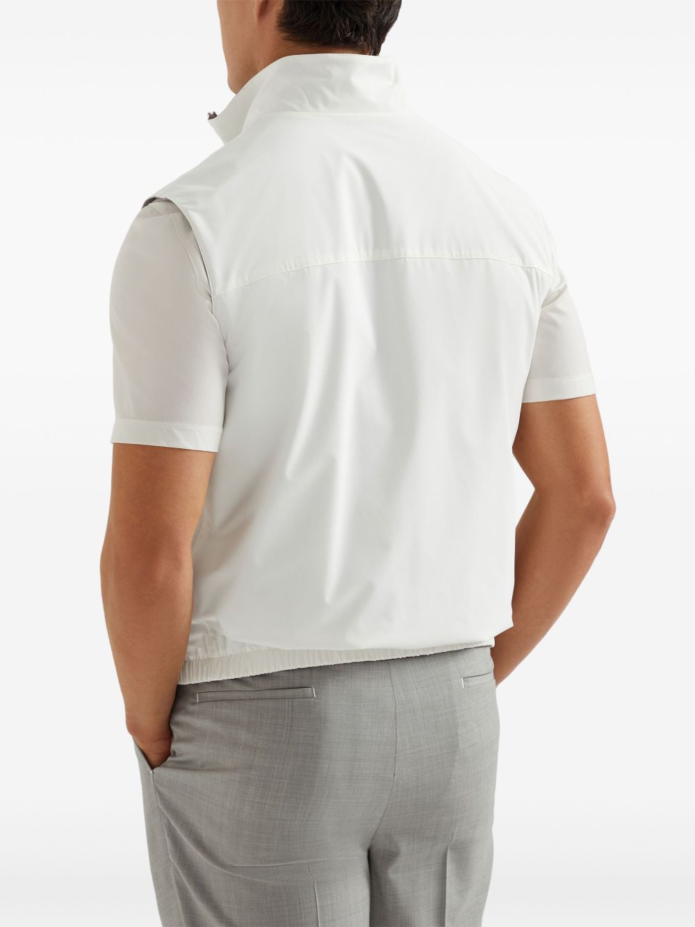 Gilet reversibile in biancoBrunello cucinelli - uomo 
