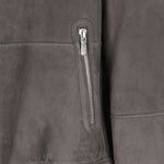 Giacca in pelle a collo alto in grigio Brunello cucinelli - uomo 