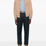 Camicia denim in cotone in celeste Brunello cucinelli - uomo 