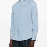 Camicia denim in cotone in celeste Brunello cucinelli - uomo 
