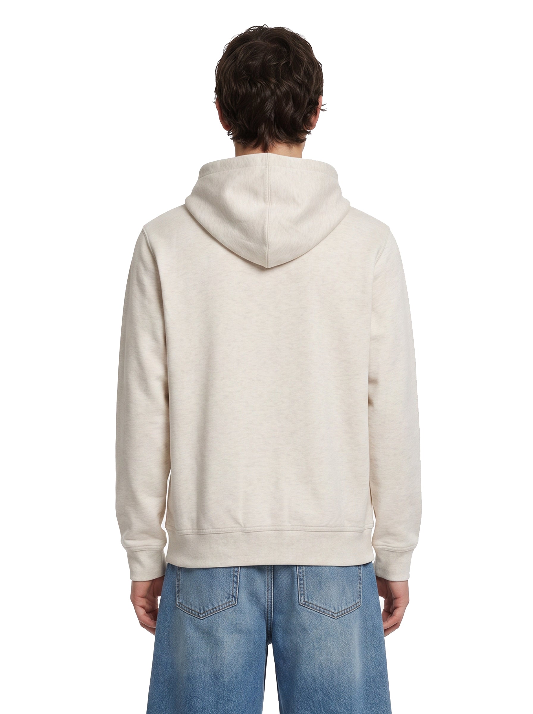 Felpa con zip e cappuccio in grigio chiaro 