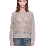 Maglione con paillettes in grigio 