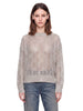 Maglione con paillettes in grigio