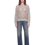 Maglione con paillettes in grigio 