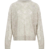 Maglione con paillettes in grigio 