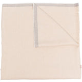 Sciarpa con bordi sfrangiati in beige 