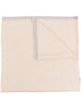 Sciarpa con bordi sfrangiati in beige