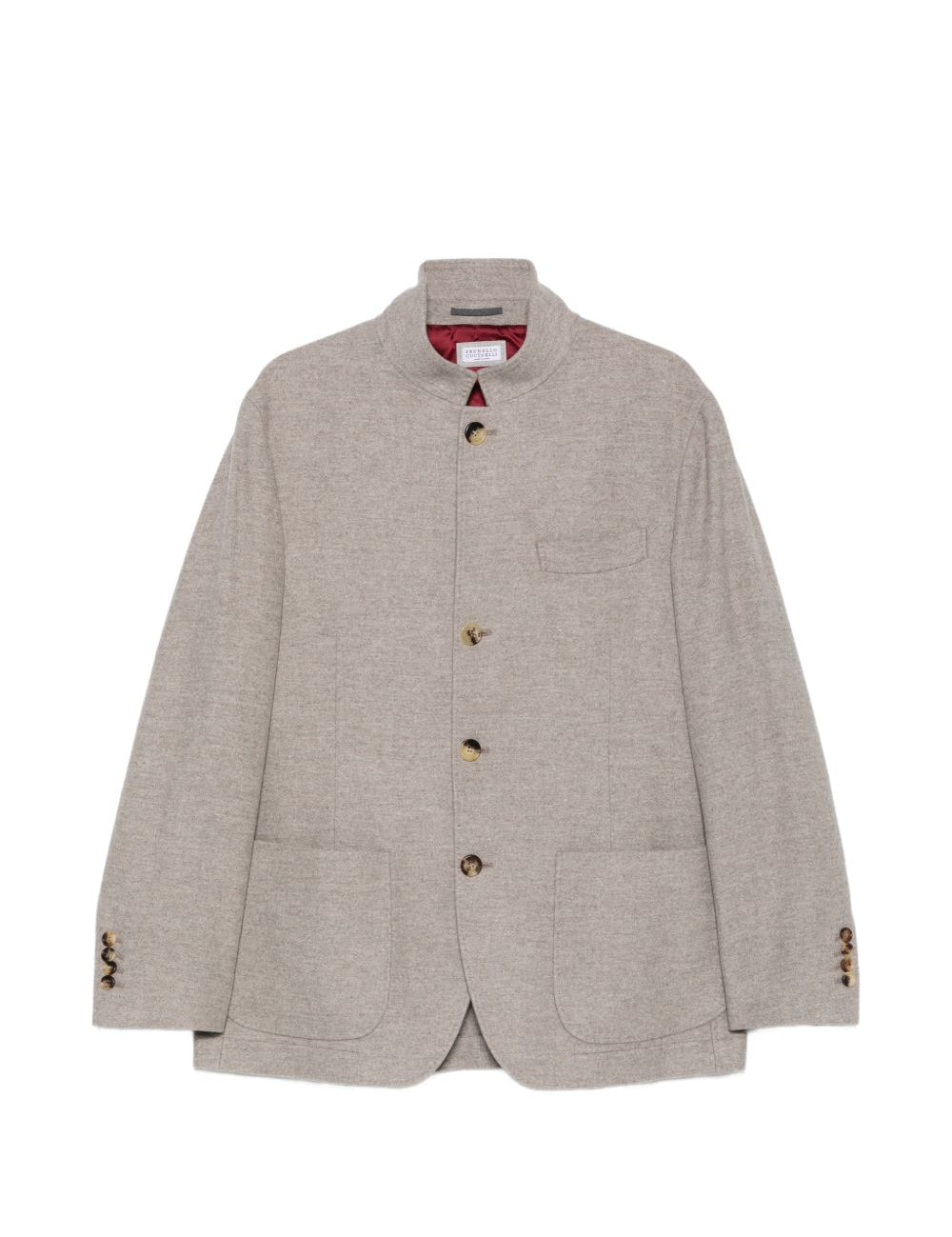 Blazer monopetto in cashmere in grigio 