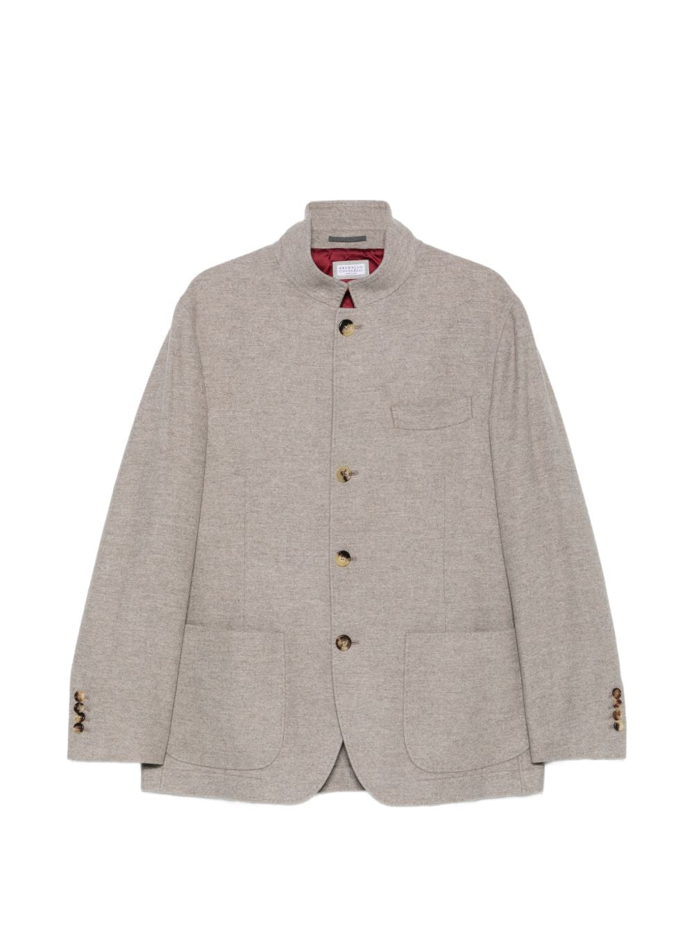 Blazer monopetto in cashmere in grigio 