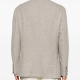 Blazer monopetto in cashmere in grigio 