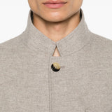 Blazer monopetto in cashmere in grigio 