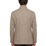 Blazer monopetto in cashmere in grigio 