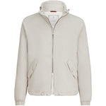 Giacca con cappuccio in nylon in bianco Brunello cucinelli - uomo 