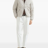 Giacca con cappuccio in nylon in bianco Brunello cucinelli - uomo 