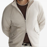 Giacca con cappuccio in nylon in grigio 