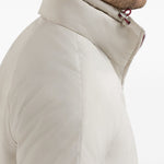 Giacca con cappuccio in nylon in bianco Brunello cucinelli - uomo 