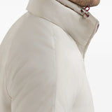 Giacca con cappuccio in nylon in grigio 